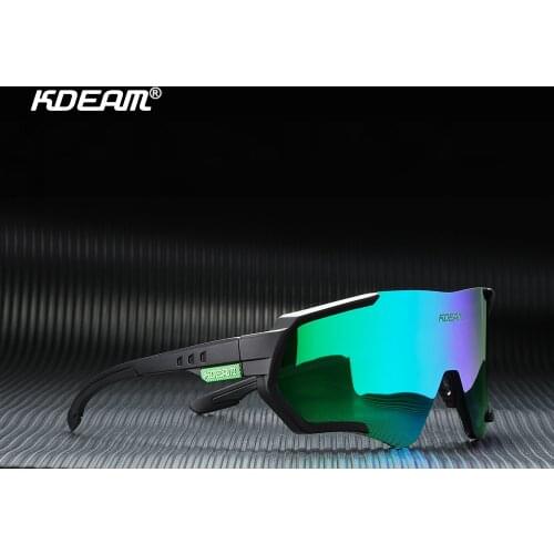 Polarized Sport Sunglasses for Men Oversized UV400 TR90 Goggle Unbreakable Light Weight Frame 1.1mm Lens with Free Package