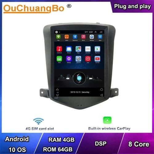 Ouchuangbo 10.4 Vertical Screen 4G GPS Radio Android 10 OS For Chevrolet Cruze 2009-2020 With 8 Core 4GB 64GB CarPlay
