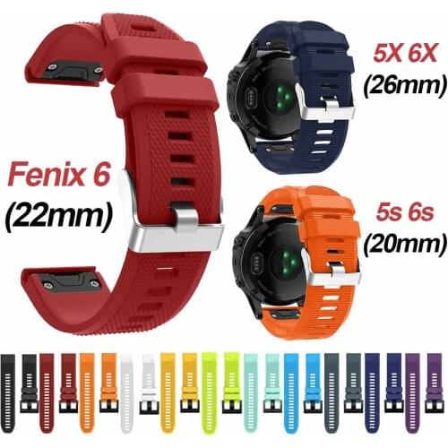 Replacement for QuickFit Band Garmin Fenix 6 6X 6S Pro/5S 5X 5 Plus 3HR Silicone Strap Forerunner 945 935 Watchband 20 22 26mm