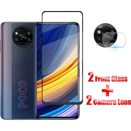 Full Cover Glass on Poco X3 Pro Tempered Glass For Xiaomi Poco X3 NFC F3 M3 Screen Protector Camera Protective Glass Poco X3 Pro