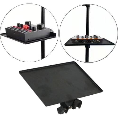 Heavy Duty Sound Card Tray Live Broadcast Music Sheet Microphone Stand Rack Phone Clip Holder