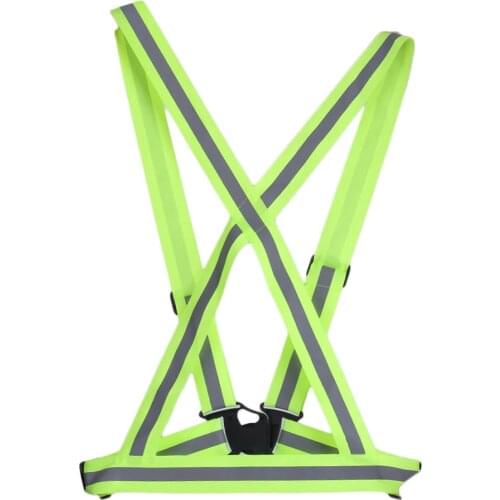 Highlight Reflective Straps Night Running Riding Clothing Vest Adjustable Safety Vest Elastic Band For Adults