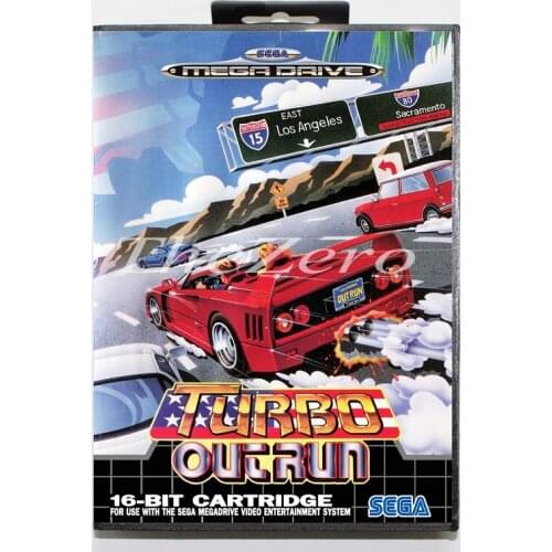 Turbo Outrun with Box for 16 bit MD Video Game Card for Sega Mega Drive/Genesis