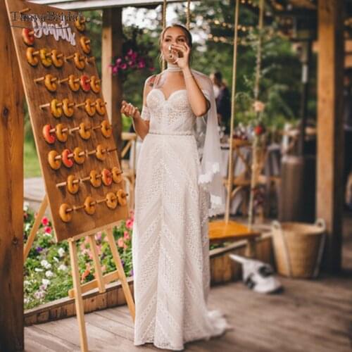 Unique Lace Wedding Dresses Swing Skirt Lace Cape Elegant Bridal Gowns bohemian Beach Vestido De Noivas DW432