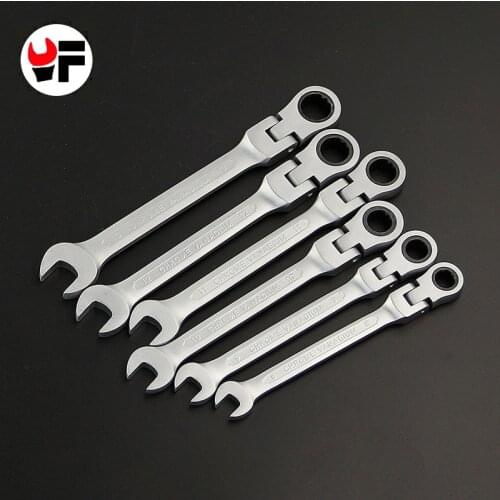 8-13mm 6Pcs Universal Head Ratchet Wrench Set Spanner Wrench Tools For Car Repair Hand Tool Key Wrench A Set Of Key Tool Set