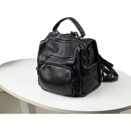 2020New Women Backpack High Quality Youth Genuine Leather Backpacks for Teenage Girls Female School Shoulder Bag Bagpack Mochila