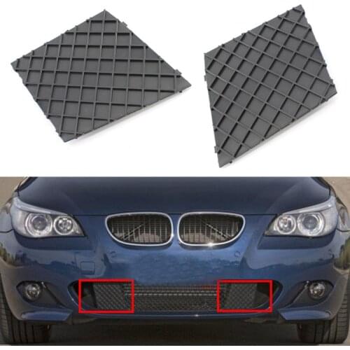 1Set Left/Right Car Front Bumper Grill Plate Trim Cover Mesh For BMW 5-Series E60 E61 51117897186 51117897184 Bumper Cover