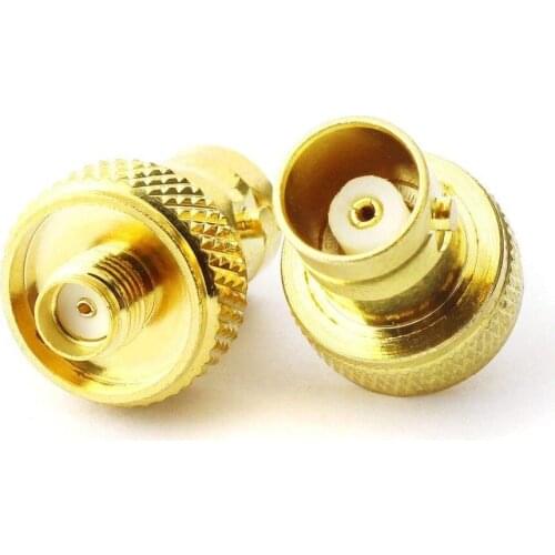 1pc new BNC female jack to SMA female jack RF coaxial connector direct gold-plated adapter for Baofeng UV-5r