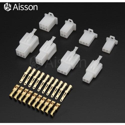 10 Sets 2.8mm connector1/2/3/4/6 Pin Electrical Wire Connector Male Female Cable Terminal Plug Kits Cars Motorcycles