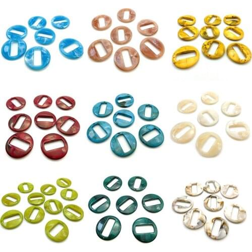 10pcs/lot Circular Acrylic Buckle Ring Beads For Jewelry Making DIY Earring 40mm Silent Chain Buckle Accessories Wholesale