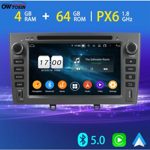 2 DIN PX6 4G+64G Car DVD Multimedia Player For Peugeot 408 308 SW 2007-2013 4G LTE Android 10.0 GPS Radio DSP Auto Stereo BT 5.0