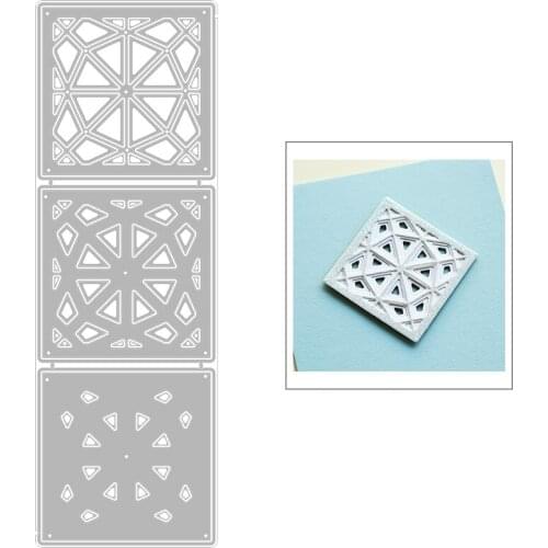 2020 New Square Background Layered Metal Cutting Dies For DIY Cut Paper Embossing Making Greeting Card and Scrapbooking NO Stamp