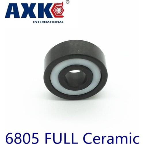 2019 Rushed Top Fashion Axk 6805 Full Ceramic Bearing ( 1 Pc ) 25*37*7 Mm Si3n4 Material Ce Silicon Nitride 61805 Ball Bearings