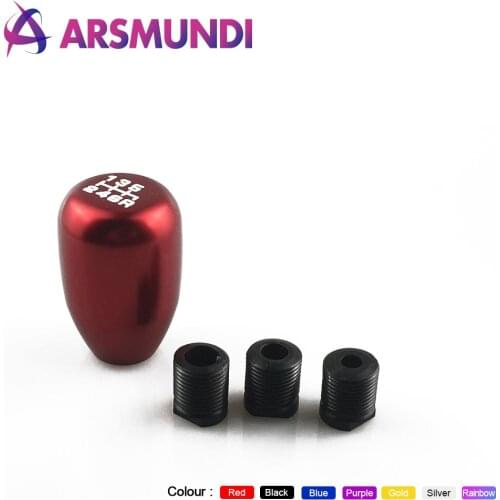 Aluminum 5/6 speed Manual Transmission Stick Shift Knob,Gear Stick Shift Head,Gear Shift knob with 3adapter universal