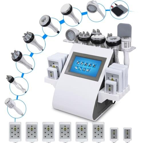 New Arrival 10 In 1 40K Ultrasonic Cavitation Vacuum Radio Frequency Laser Body Shape Lipo Laser Slimming Machine for Home Use