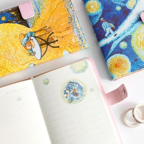 Sketchbook Notebooks for Students Journals PU Leather Magnetic Buckle Korean Stationery School Office Supplies Budget Book