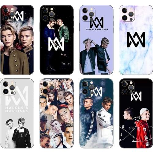Black tpu case for iphone 5 5s se 2020 6 6s 7 8 plus x 10 XR XS 11 12 mini pro MAX back cover Marcus & Martinus