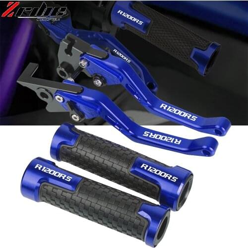 For BMW R1200RS R 1200 RS 2015 2016 2017 2018 Motorcycle Accessories Brake Clutch Levers Handlebar Hand Grips ends R1200RS logo