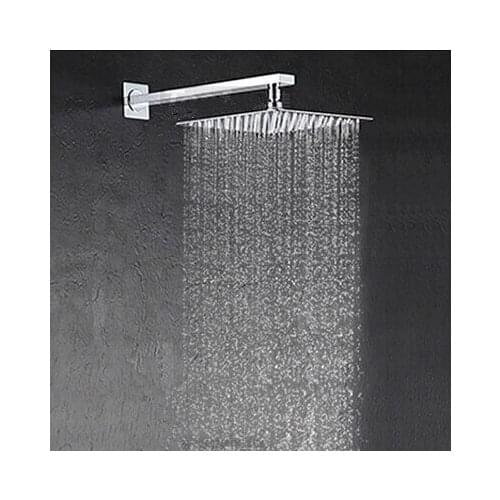 20cm*20cm stainless steel Rainfall Shower head with arm bathroom shower with pipe square shower head bathroom accessories