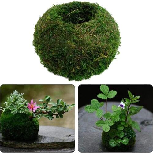 1pcs Simulation Moss Ball Bonsai Plant Flower Pot DIY Gardening Home Table Bonsai Pot Holder for Garden Home Decorations