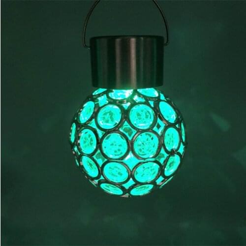Crystal Ball Decorative Lights Solar Design Automatic Sunlight Storage Valentines Gift Solar Energy Chandelier Colorful THB5194