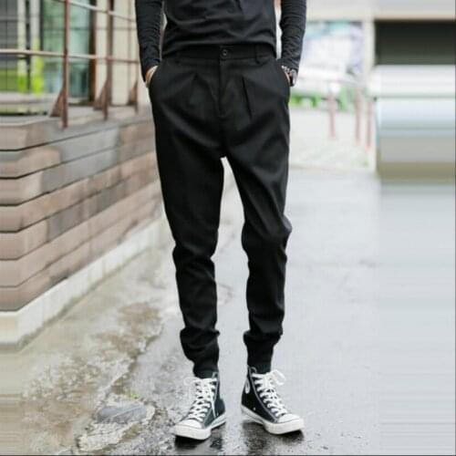 27-44 Korean Version Of Casual Pants Mens Tide Slim Fit Feet Harem Pants Large Size Boys Mens Autumn And Winter Trousers New