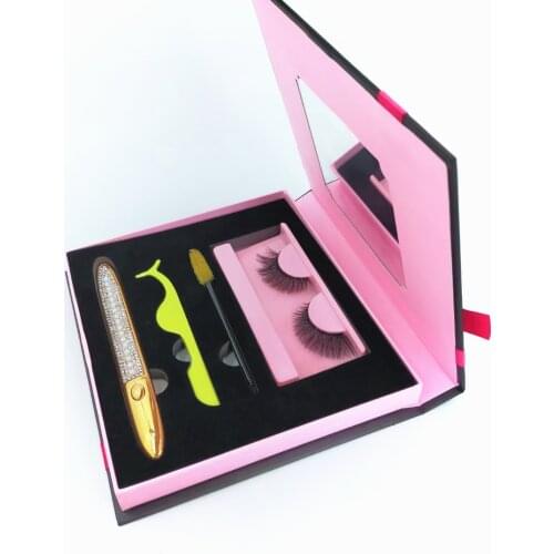 Eyelashes Box Package Wholesale 3D Mink Lashes Bulk Empty Packaging Box 25 MM Lashes Box Case False Eyelashes Box