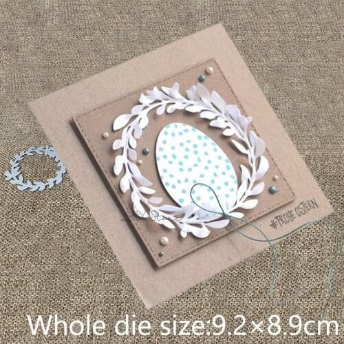 XLDesign Craft Metal Cutting Die stencil mold leaves wreath ring decoration scrapbook Album Paper Card Craft Embossing die cuts