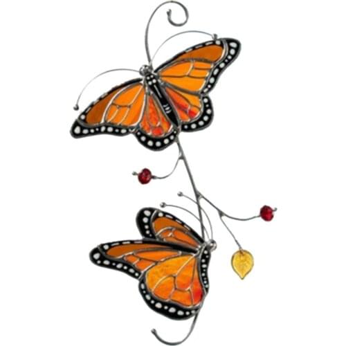 3D Metal Monarch Butterfly Exquisite Home Window Yard Decoration Crafts Outdoor Garden Ornament 1PCS DropShipping