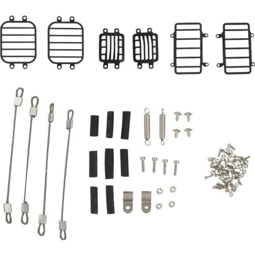 Metal Front Rear Light Cover Protective Shell Steel Rope for Traxxas TRX4 G500 TRX6 G63 1/10 RC Crawler Upgrade Parts