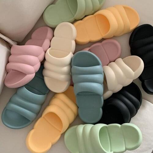 Fashion Couple Slippers Womens 2021 Female Summer New Style Indoor Home Bathroom Bath Outside Wear Sandals and Slippers Men