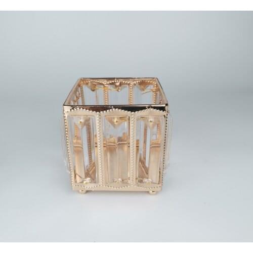 Desk Organizer Storage Accessories Makeup Brush Stand for Pens Pencil Pot Marker Pen Holder Rose Gold Stationery Container