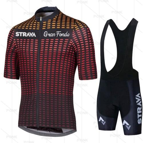 STRAVA NEW 2021 Summer Pro Team Mens Mtb Bike Jersey Wear Breathable Mountain Bicycle Clothes Sportwears Cycling Clothing Kits