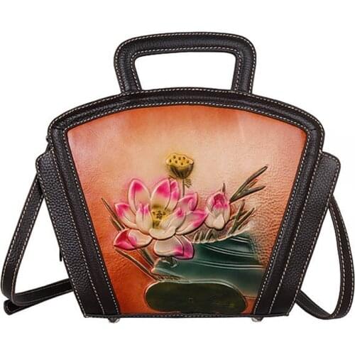 2020 New Real Cowhide Retro Handbags high quality one-shoulder diagonal handbag luxury handbags famous brand handbags