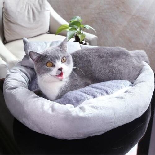 New Pet Dog Arctic Velvet Bed Warming Dog House Soft Sofa Nest Cat Winter Warm Sleeping Lounger Mat Puppy Kennel Pet Bed