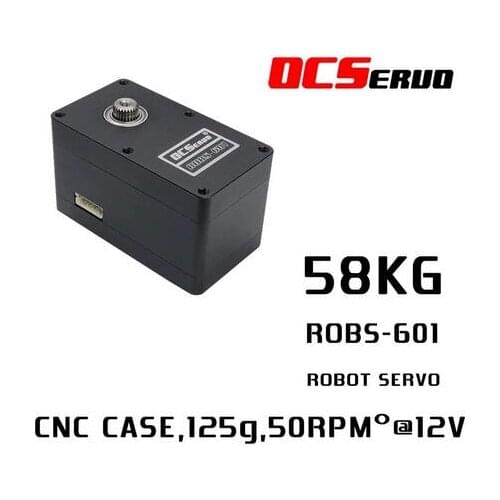 Ocseruo 58kg.cm torque 125g UART Bus Robot Servo ROBS-601 For Robot DIY CNC CASE Magnetic Code 12V 360 degree RS485 Double Shaft