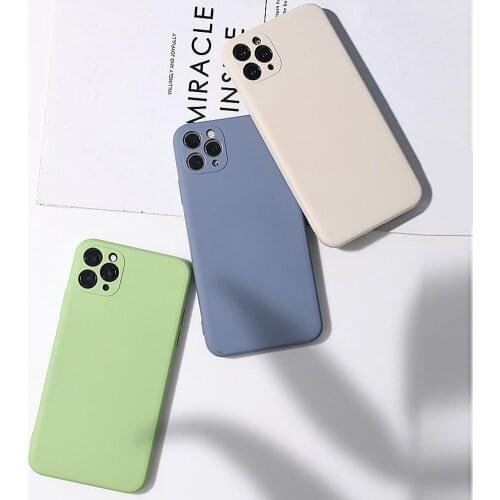 Original Phone Cases For iPhone 12 Pro Max Liquid Silicone Fundas Case For iPhone 12 Cover protective Coque for iPhone 12 Mini