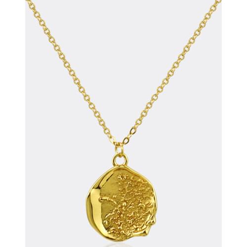 925 Sterling Silver Irregular Coin Necklace for Women Clavicle Chain Geometric Necklaces Jewelry New