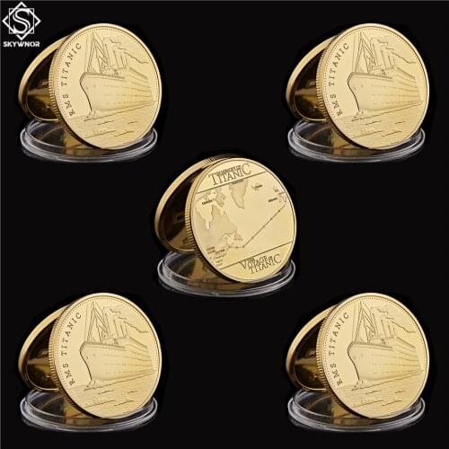 5PC Euro Commemorative Titanic Anniversary Memory Of Rms Victims Tragedy Of The Titanic Collection Coin