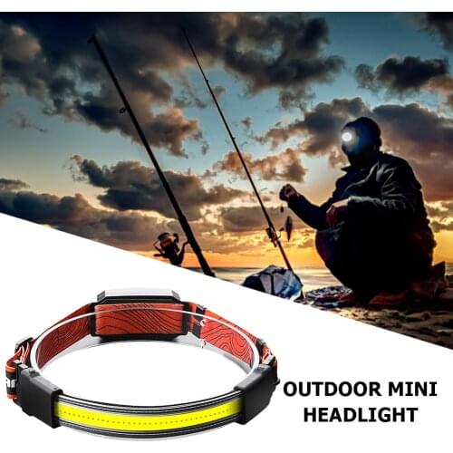 Portable Mini COB LED Headlight USB Rechargeable Camping Head Work Light Camping Flashlight Head Light Bicycle Lights Accessory