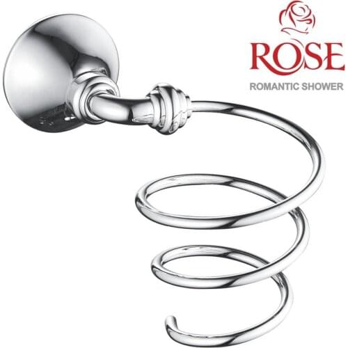 ROSE stand dryer, wall mounted holder for hair dryer, wall brass mount for hot air gun, holder spiral for hot air gun,the attachment for drying hair RG1235