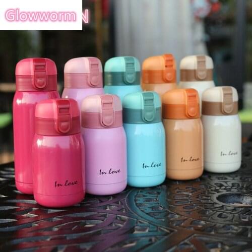 200ml/360ml Cute Candy Mini Thermos Cup Kids Cartoon Hot Water Bottle Stainless Steel Thermal Coffee Mug Vacuum flask insulated