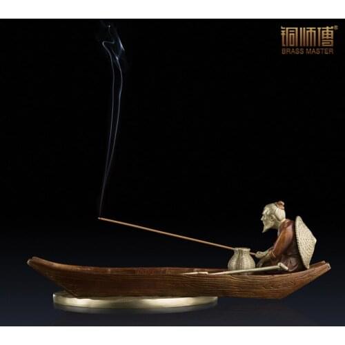 The fishing alone (sweet) all copper furnishing articles decoration The sitting room place