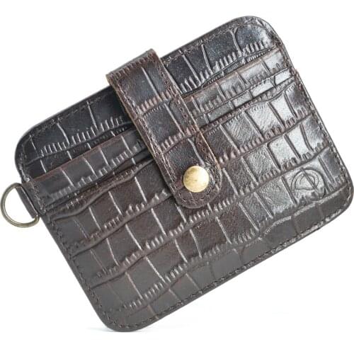 100% Cowhide Leather Thin Credit Card Holder Mini Wallets Key Holder for Bank Credit Card Case Bags Small Cash Purse Clip Pocket