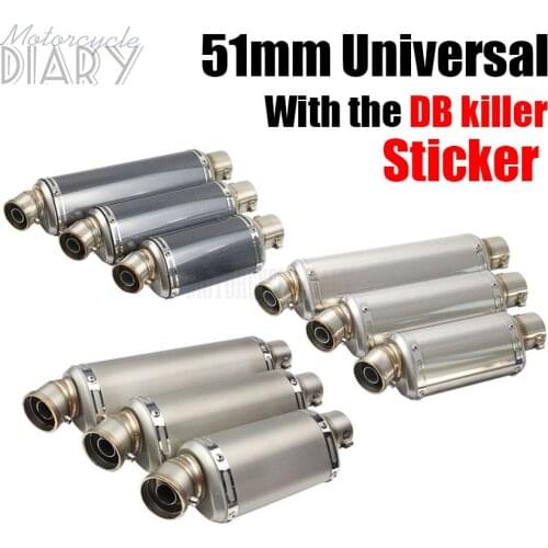 38mm-51mm Universal Motorcycle Exhaust pipe Muffler Scooter Motorbike ATV Bike Escape Moto For Silencer Sticker Ninja400 Z900 R1