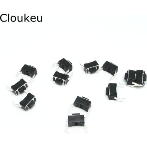 100Pcs Black 3*6*4.3mm DIP2 3x6x4.3 Touch micro Push Button Switch