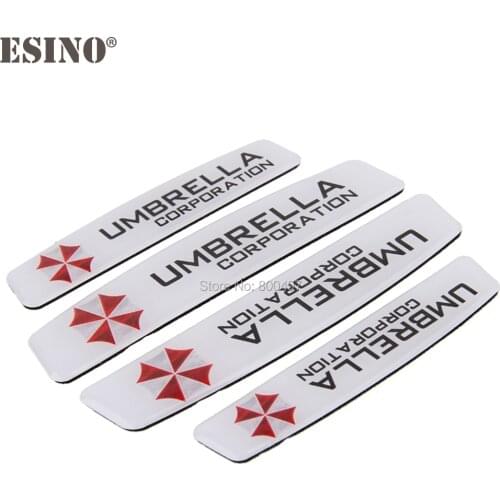 4 x Car Styling Door Edge Guard Protector Strips Anti-collision Anti-scratch Trim Door Edge Guard Umbrella Corporation Stickers