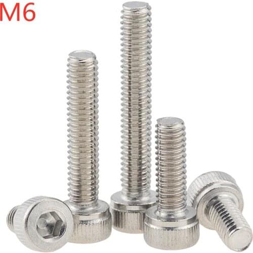 5PCS M6x8 10 12 16 20 25 30 35 40 45 50 60 Hexagon Hex Socket Cap Head Screw Stainless Steel Allen Bolt DIN912 Hex Screw M6*8