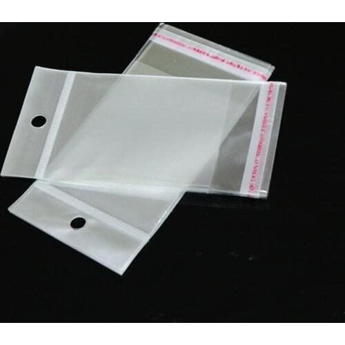 7x16cm 100pcs/lot Clear Self Adhesive Seal Plastic Storage Bag Opp Transparent Gift Packaging Pouches Jewelry Simple Packing Bag