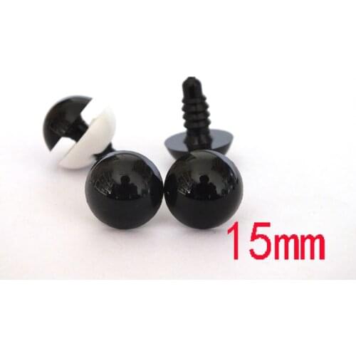 Free Shipping Safety Eyes With Plastic Washers 15mm 100 Pairs(200pcs) Fit For Teddy Bear